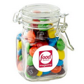 Glass Hinge Top Jar - M&M's